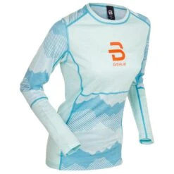 Sous-vêtement Techni. Nordique Bjorn Daehlie Mountain Wool Long Sleeve Wmn Iced Aqua